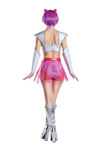 Dreamgirl Alien Silver Futuristic Women’s Costume – Sci-Fi Space Outfit Costume Dreamgirl 