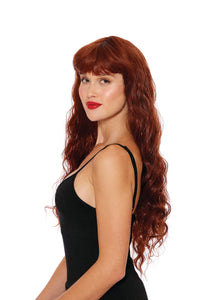 Dreamgirl Auburn Wavy With Bangs Costume Accessory Dreamgirl 