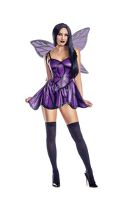 Dreamgirl Dark Fairy Bodysuit with Peplum Detail & Wings Women’s Costume – Gothic Fantasy Outfit Costume Dreamgirl 