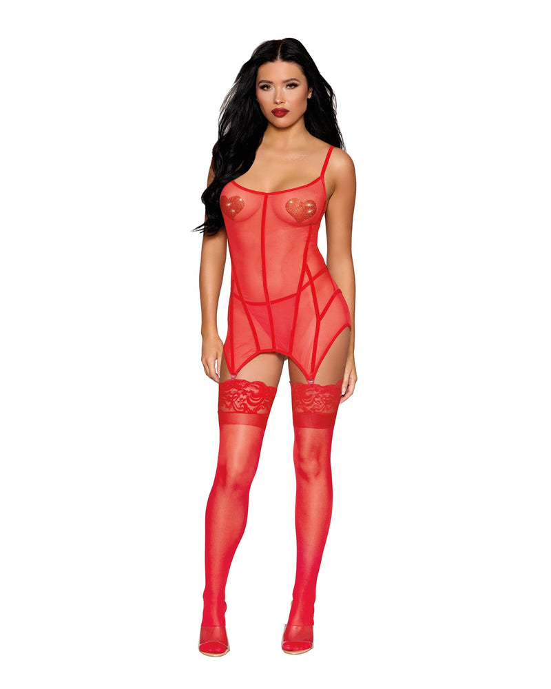 Dreamgirl Garter Slip & G-String Lingerie Dreamgirl 