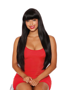 Dreamgirl Long Straight Brown With Bangs Costume Accessory Dreamgirl 