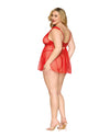 Dreamgirl Plus Size Babydoll & G-String Lingerie Dreamgirl 