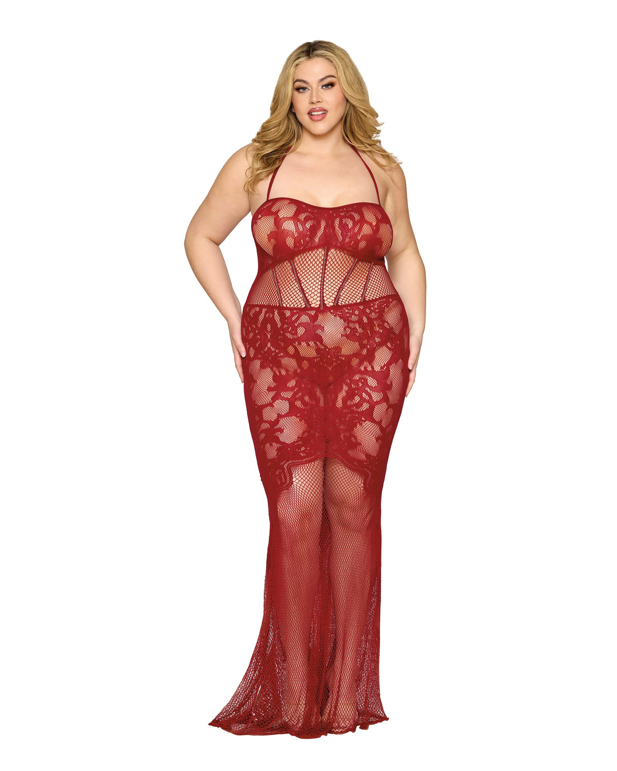Dreamgirl Plus Size Bodystocking Lace Gown Bodystocking Dreamgirl 