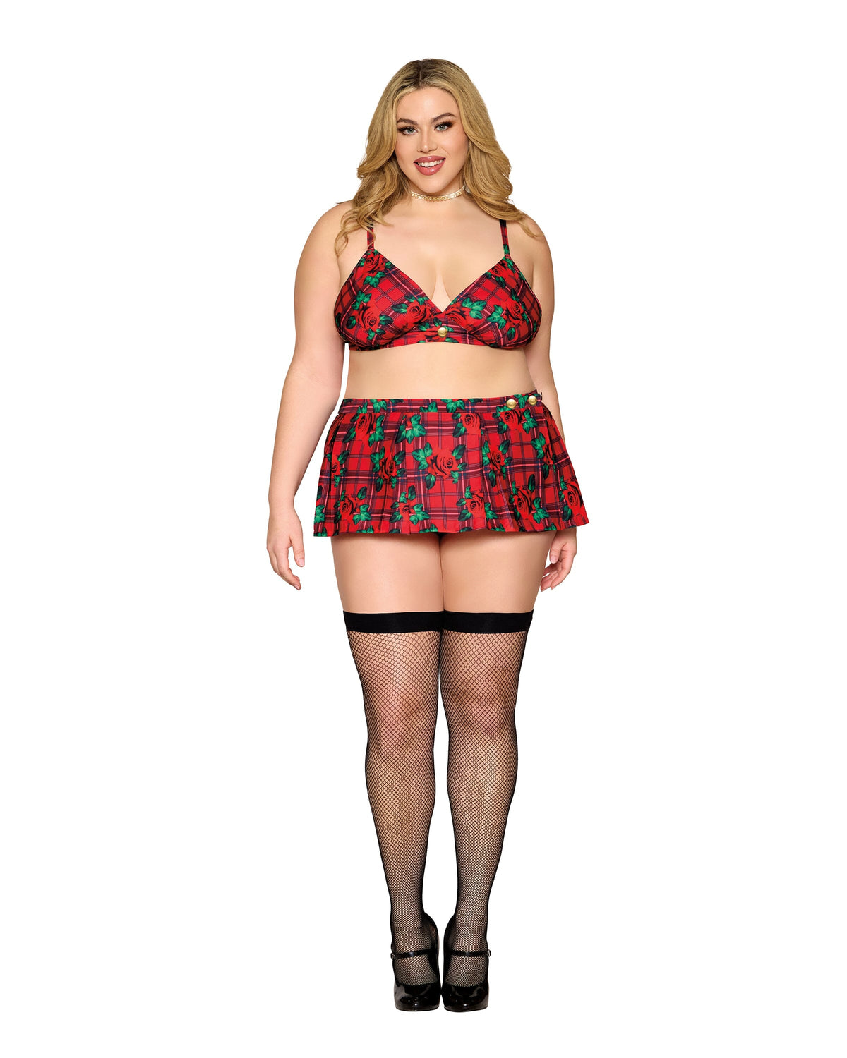 Dreamgirl Plus Size Bralette & Mini Skirt Lingerie Dreamgirl 