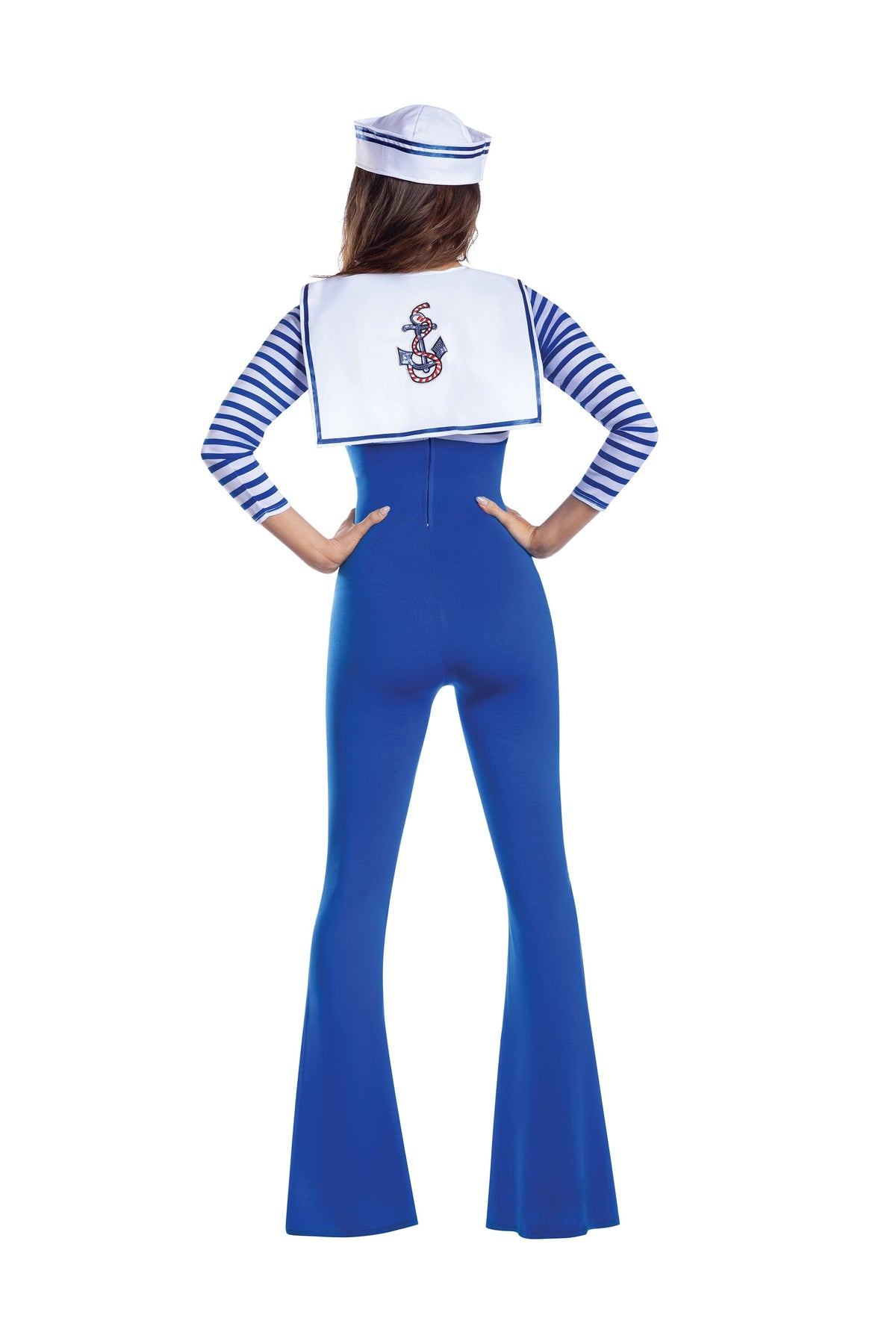 Dreamgirl Sailorette Bellbottom Jumpsuit Women’s Costume – Nautical-Inspired Outfit Costume Dreamgirl 