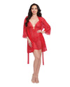 Dreamgirl Stretch Mesh Chemise & Robe Set Robe Dreamgirl 