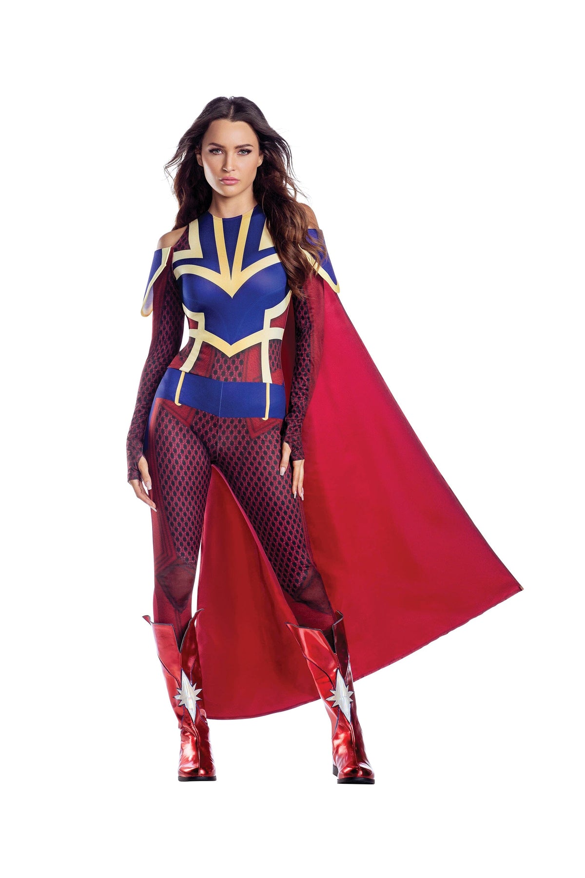 Dreamgirl Super Heroine Printed Knit Bodysuit Women’s Costume – Superhero Outfit Costume Dreamgirl 