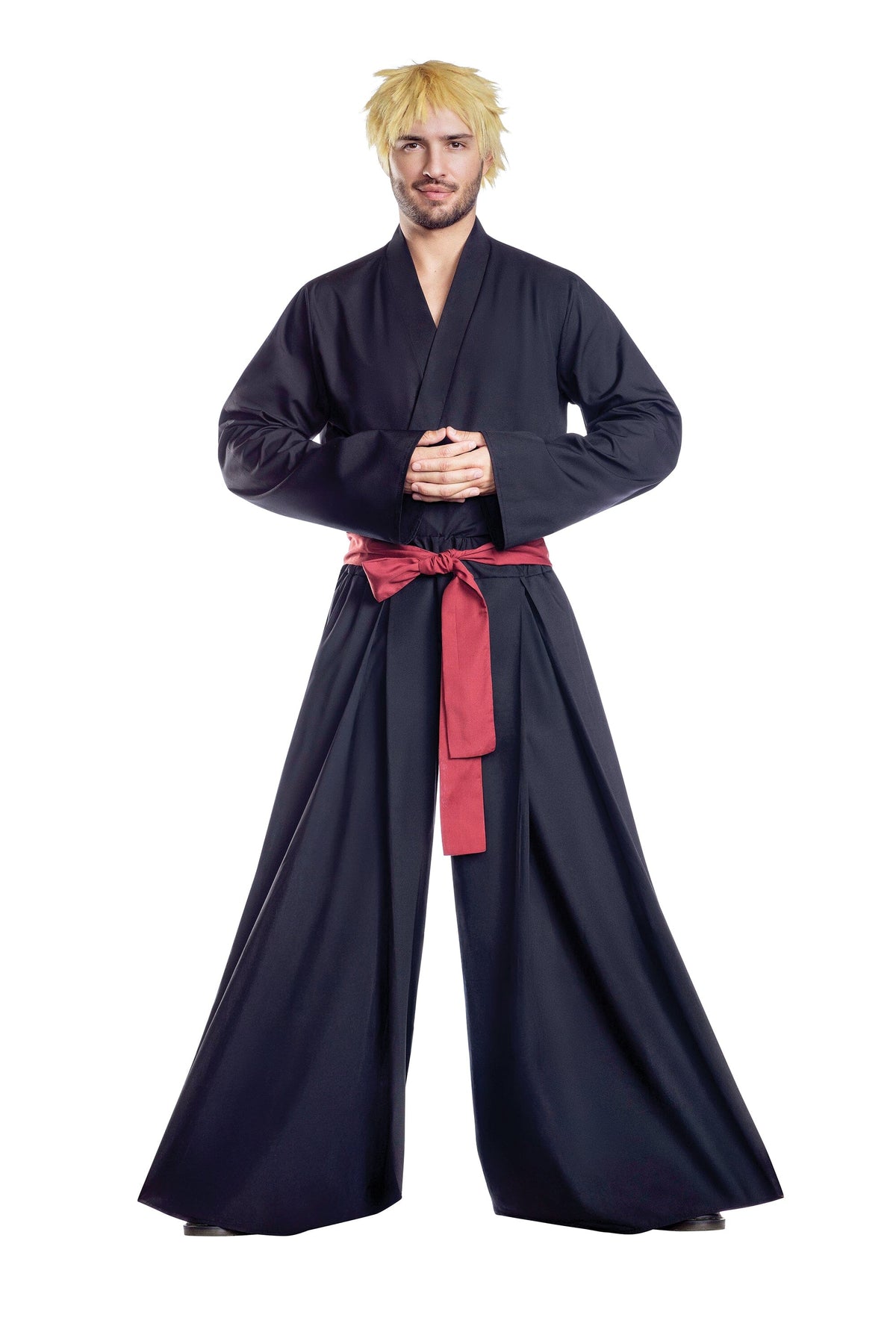 Dreamguy Samurai Kimono-Inspired Woven Wrap Shirt Men’s Costume – Japanese Warrior Outfit Costume Dreamgirl 